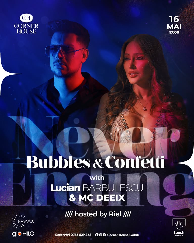 Bubbles & Confetti – Lucian Barbulescu & MC Deeix Dj Riel @Corner House