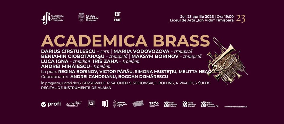 Academica Brass | Recital de instrumente de alamă |Coordonatori: ANDREI CANDRIANU, BOGDAN DIJMĂRESCU