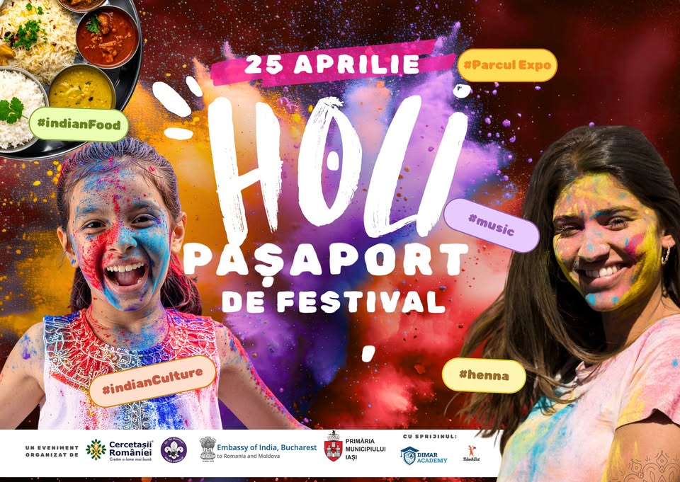 Festivalul Holi în Iași – ediția a II-a