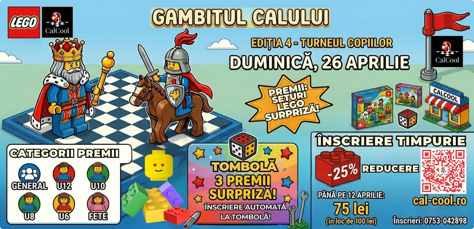 ⚡Gambitul Calului ed. a IV-a – turneu de șah pentru copii