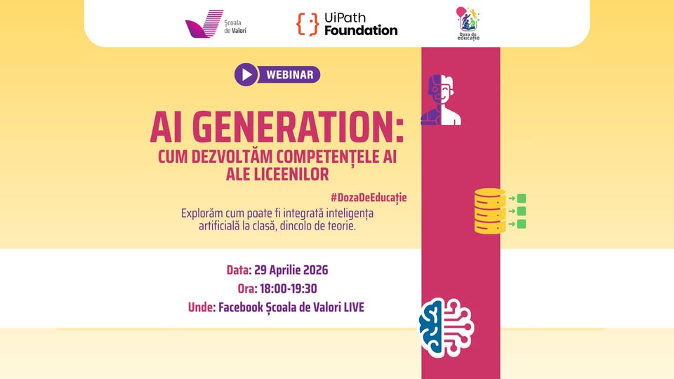 AI Generation: cum dezvoltăm competențele AI ale liceenilor