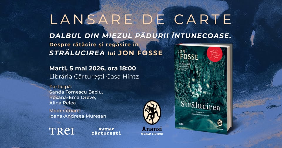 Lansare la Cluj – Despre rătăcire și regăsire în „Strălucirea” lui Jon Fosse