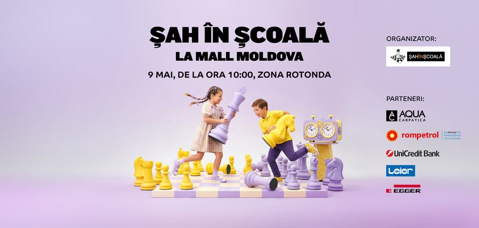 Șah în Școală la Mall Moldova – 9 mai 2026