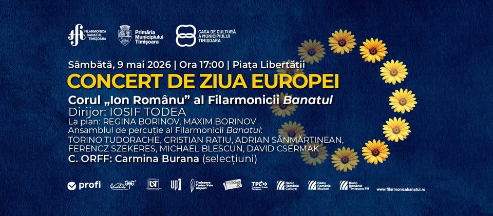 CONCERT DE ZIUA EUROPEI | Corul „Ion Românu” & Partida de percuție | Dirijor: Iosif Todea