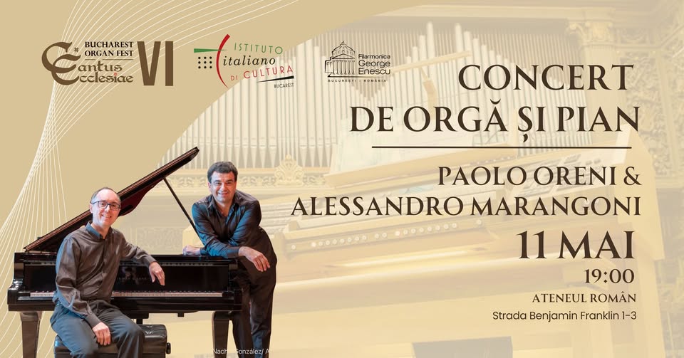 Concert de orgă și pian – Paolo Oreni & Alessandro Marangoni