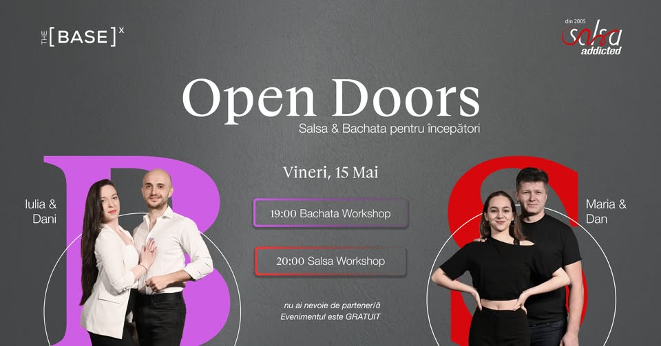 Open Doors | Salsa & Bachata | Începători | 15 mai