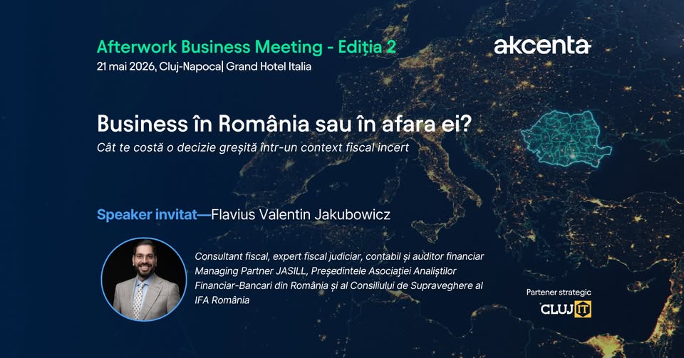 Akcenta Afterwork Business Meeting – Ediția 2 – Cluj-Napoca