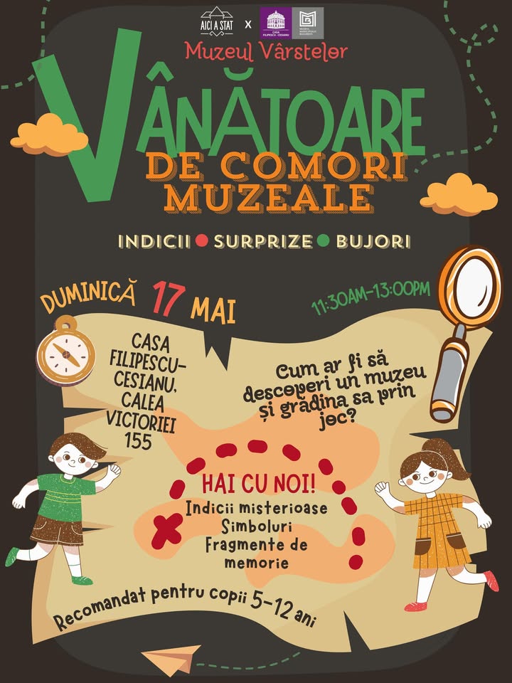 Vânătoare de comori muzeale pentru cei mici și cei mari