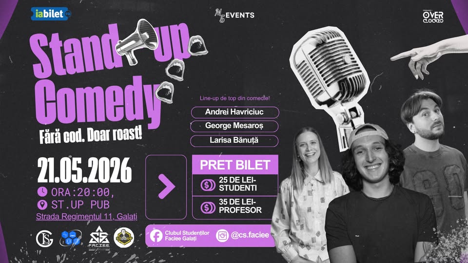 STAND UP COMEDY „Fără cod. Doar roast!”