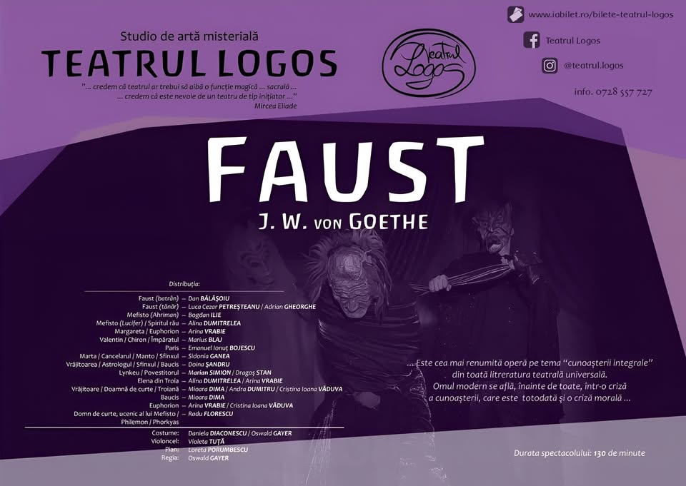 Spectacol Faust de Johann Wolfgang von Goethe | TEATRU