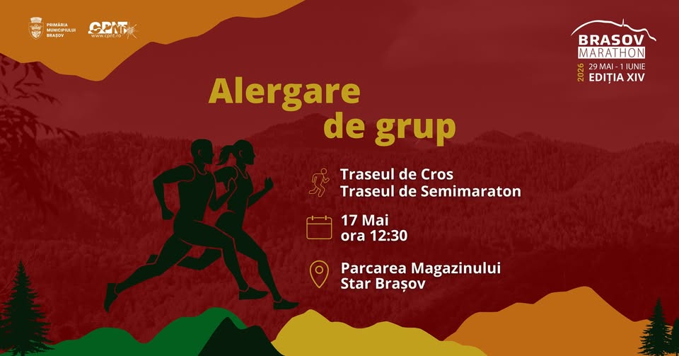 Alergare de grup Brașov Marathon: Recunoaștere traseu Cros & Semimaraton