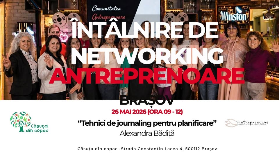 Întâlnire Networking Antreprenoare Brașov. Tema: Productivitate