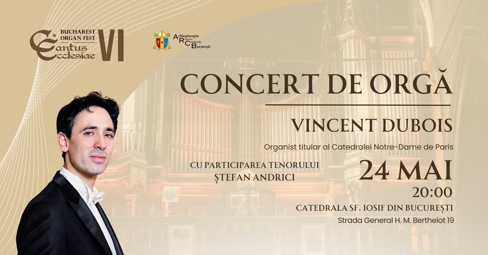 Concert de orgă – Vincent Dubois