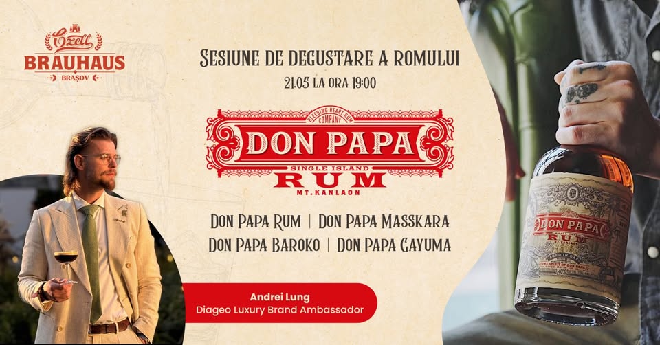 🥃 Sesiune de Degustare a Romului Don Papa la Czell Brauhaus 🥃