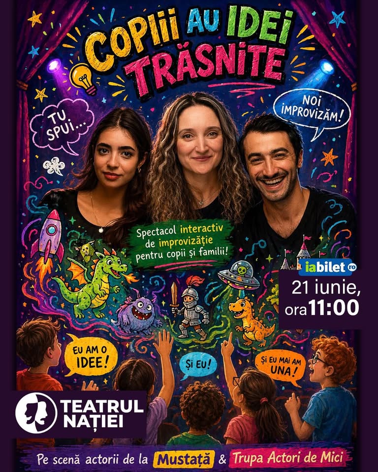 Ploiești: Spectacol pentru copii – Copiii au idei trăsnite
