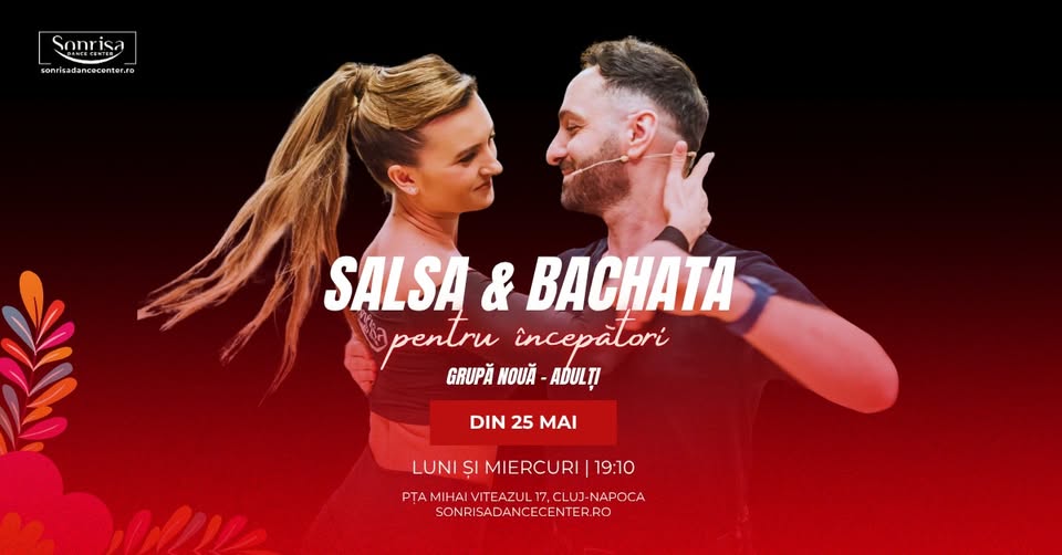 GRUPĂ NOUĂ | Salsa & Bachata pentru începători | din 25 Mai | Cluj-Napoca