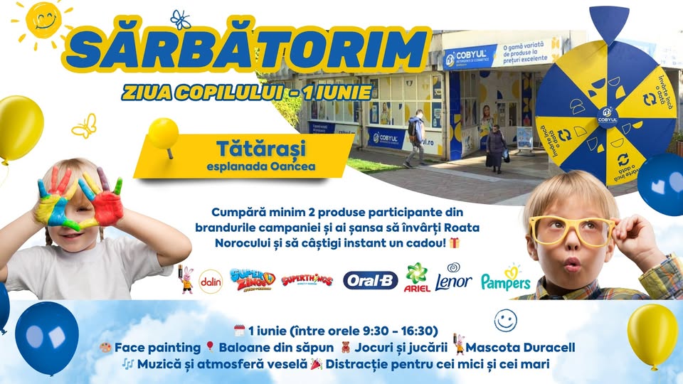 🎈 De 1 Iunie sărbătorim copilăria în Tătărași! 🎈