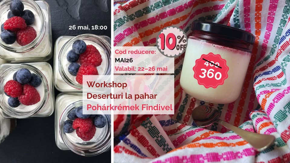 Deserturi la pahar cu Findi | Pohárkrémek Findivel