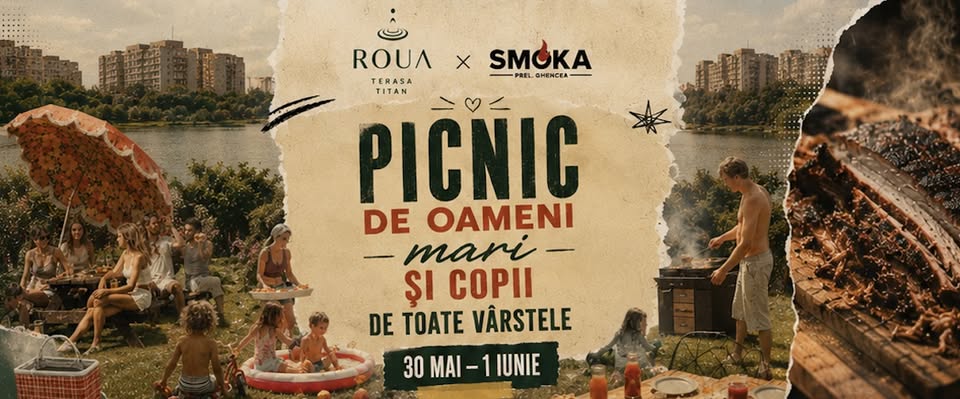Picnic de oameni mari și copii de toate vârstele 🎉