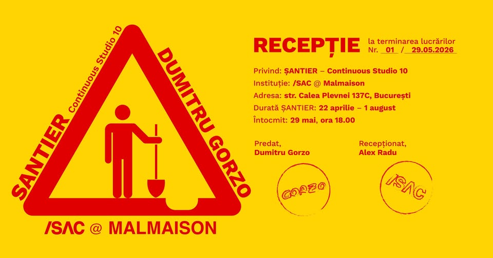 Recepție la Șantier. Un solo show cu Dumitru Gorzo