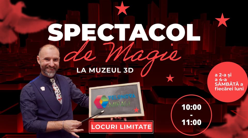 🎩 SPECTACOL DE MAGIE LA MUZEUL 3D | SHOW RECURENT ✨