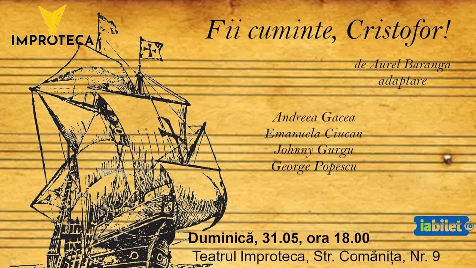 Fii cuminte, Cristofor! – o piesă veselă despre nefericire-  31 mai, ora 18:00