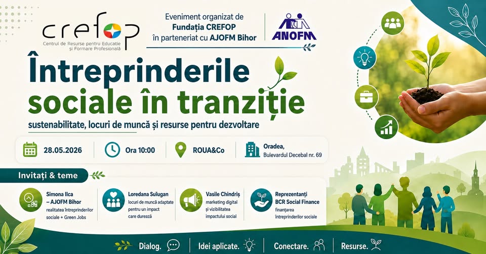 Întreprinderile sociale în tranziție: sustenabilitate, locuri de muncă și resurse pentru dezvoltare