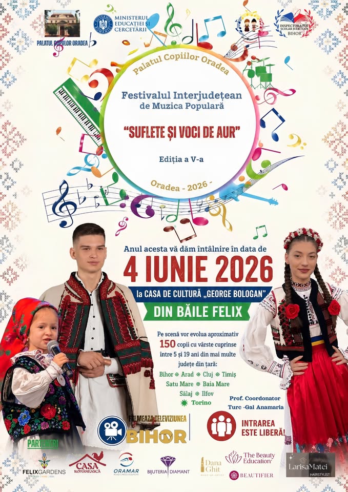 Concurs Interjudețean de Muzică Populară “Suflete și voci de aur” Ediția a V-a