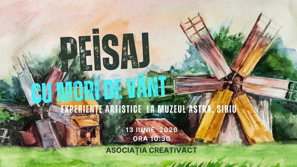 ArtRETREAT. Atelier de pictură în aer liber. Peisaj cu mori de vânt