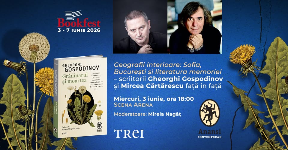 Gheorghi Gospodinov la București – în dialog cu Mircea Cărtărescu la târgul de carte Bookfest