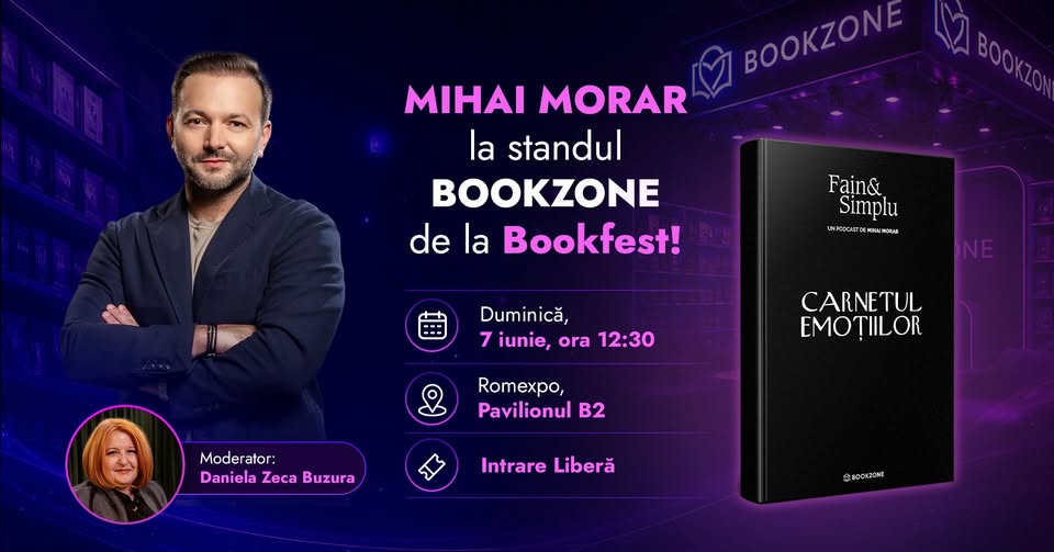 Mihai Morar te așteaptă la standul Bookzone de la Bookfest