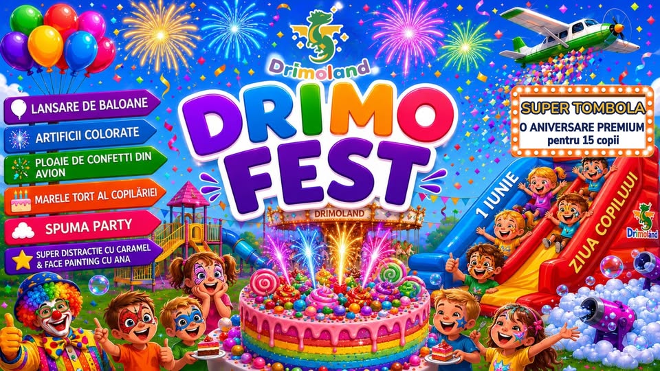 1 IUNIE: DRIMO FEST – ZIUA TUTUROR COPIILOR!