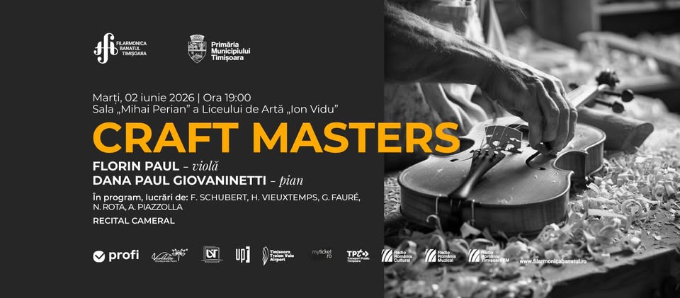 CRAFT MASTERS | FLORIN PAUL – violă, DANA PAUL GIOVANINETTI – pian