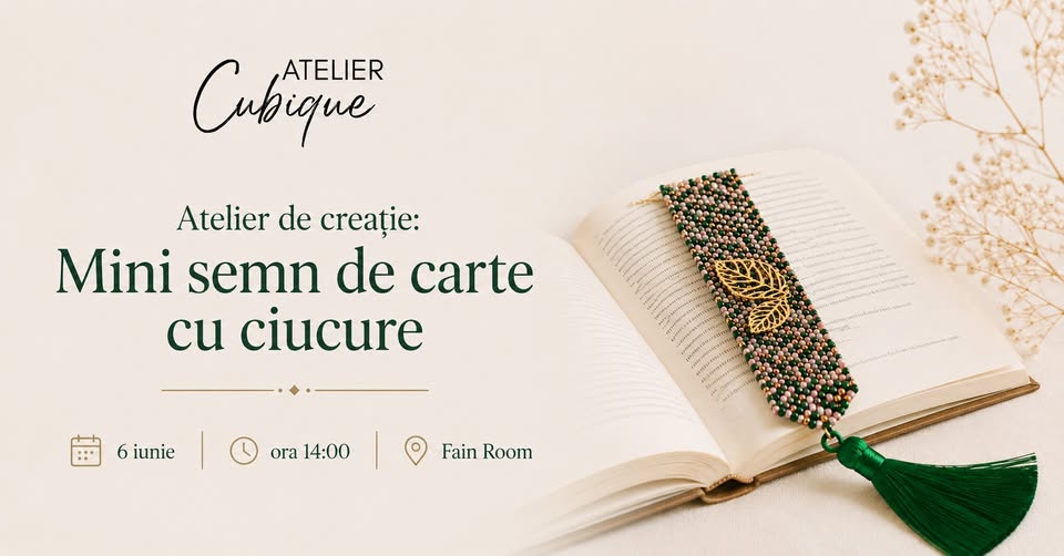 Atelier de creație: Mini semn de carte cu ciucure!