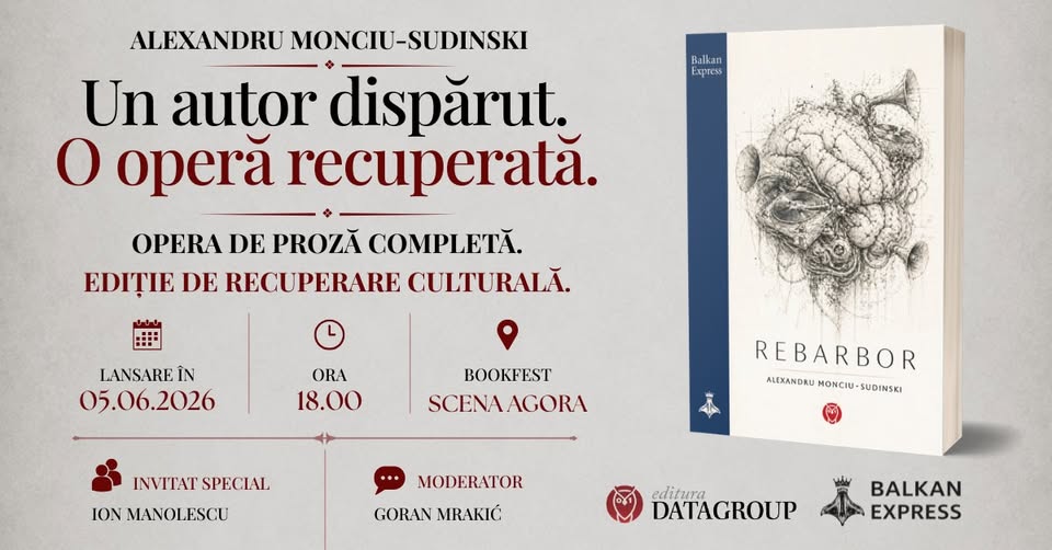 Lansare „Rebarbor” de Alexandru Monciu-Sudinski – Bookfest București