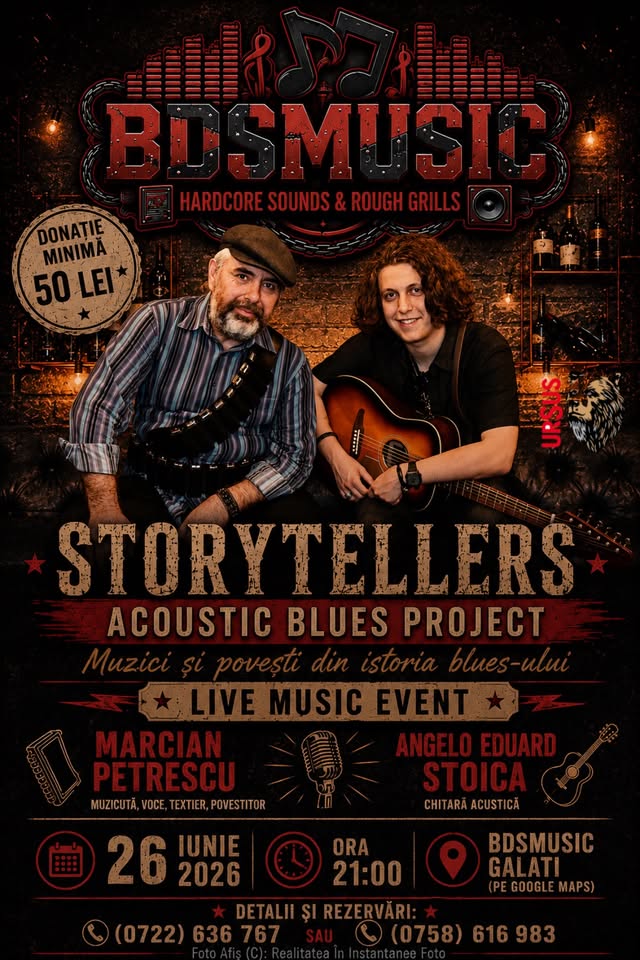 StoryTellers Acoustic Blues Project(Marcian & Angelo) – BDSMusic Galati(fostul Gourmet)