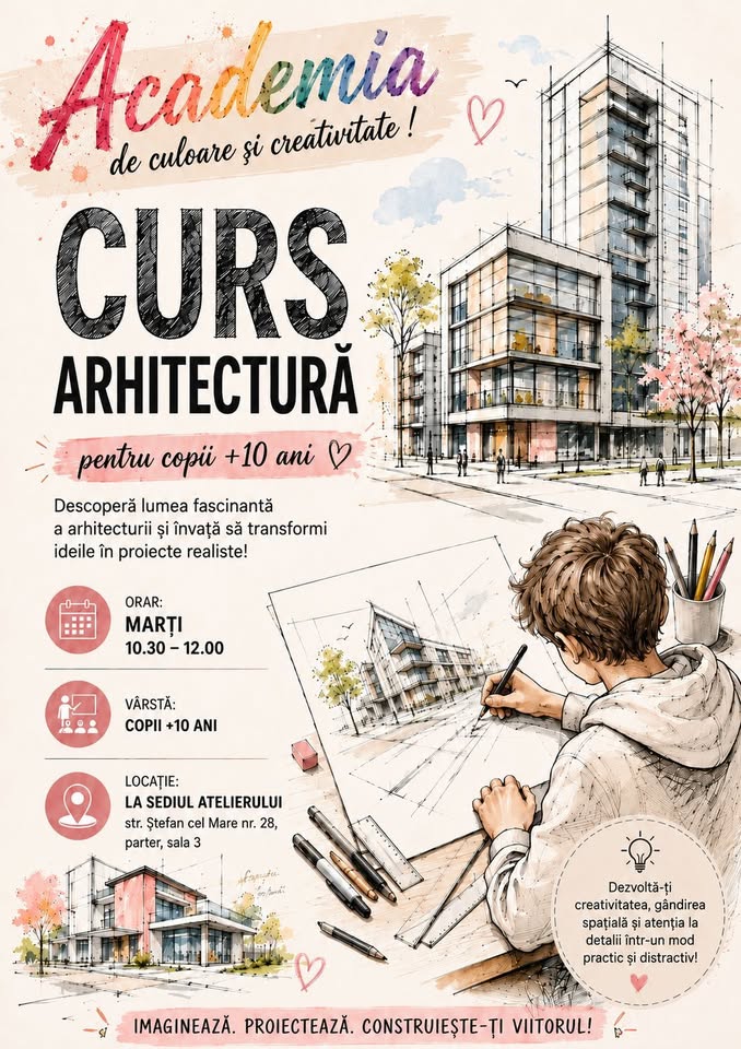 CURS DE ARHITECTURA pentru copii +10 ani