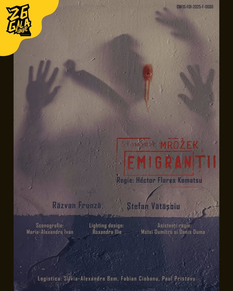 Gala Absolvenților – Actorie: Spectacol „Emigranții” de Sławomir Mrożek