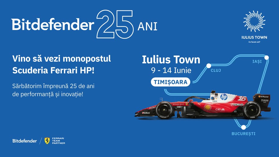 MONOPOSTUL FERRARI vine la IULIUS TOWN!