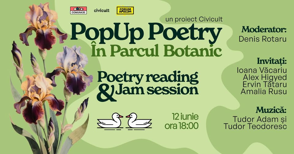 Comuna 30 x Civicult – PopUp Poetry // Parcul Botanic