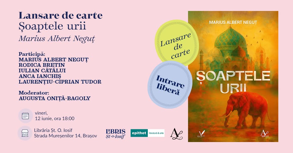 Lansare de carte – „Șoaptele urii”, de Marius Albert Neguț