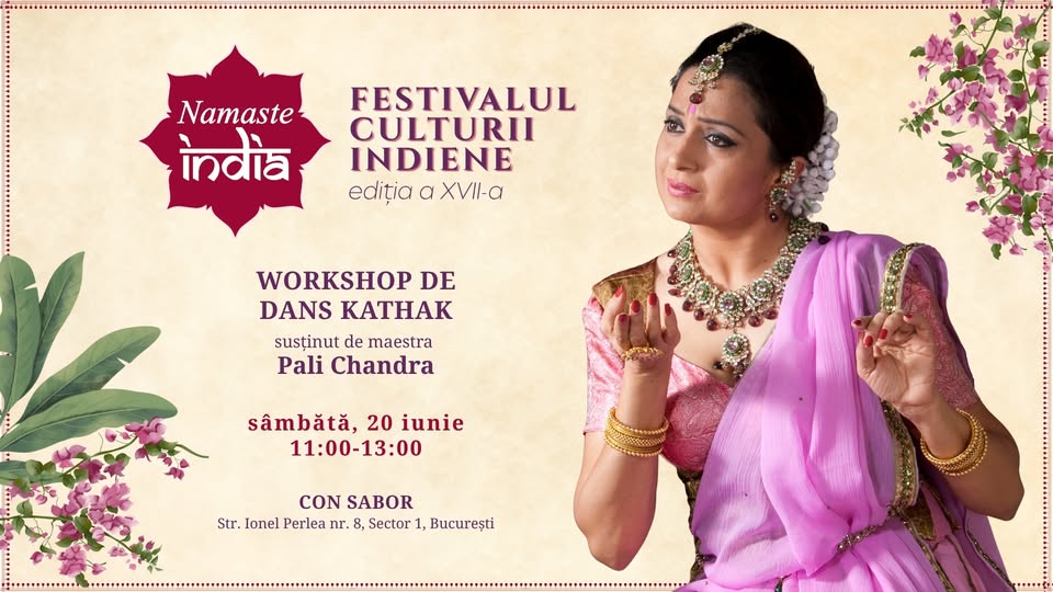 Workshop de dans Kathak cu maestra Pali Chandra
