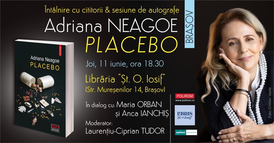 Lansare de carte – „Placebo”, de Adriana Neagoe
