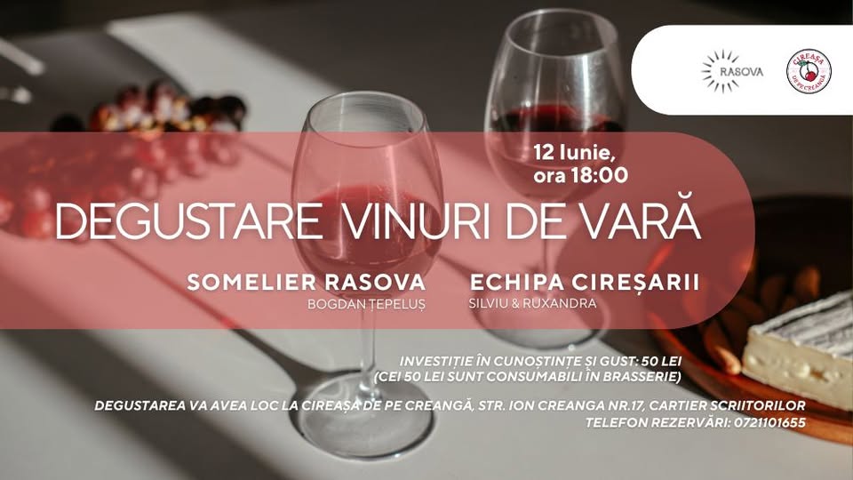 Degustare de vară – vinuri spumante Crama Rasova