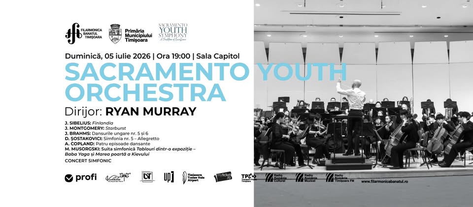 SACRAMENTO YOUTH ORCHESTRA | Concert simfonic | Dirijor: RYAN MURRAY