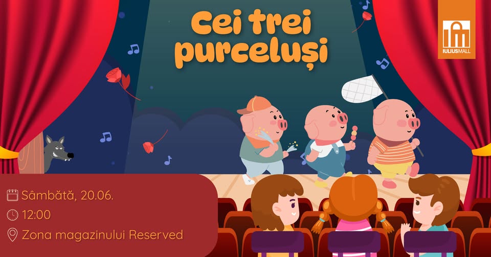 Spectacol de teatru pentru copii – Cei trei purceluși