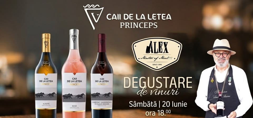 ​Seară de Degustare Sarica Niculițel: Vinuri Princeps & Preparate Alex Restaurant-Măcelărie