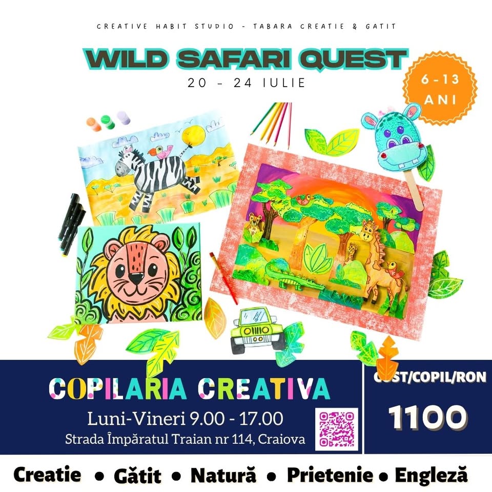 Wild Safari Quest 20- 24 Iulie, 6-13 ani