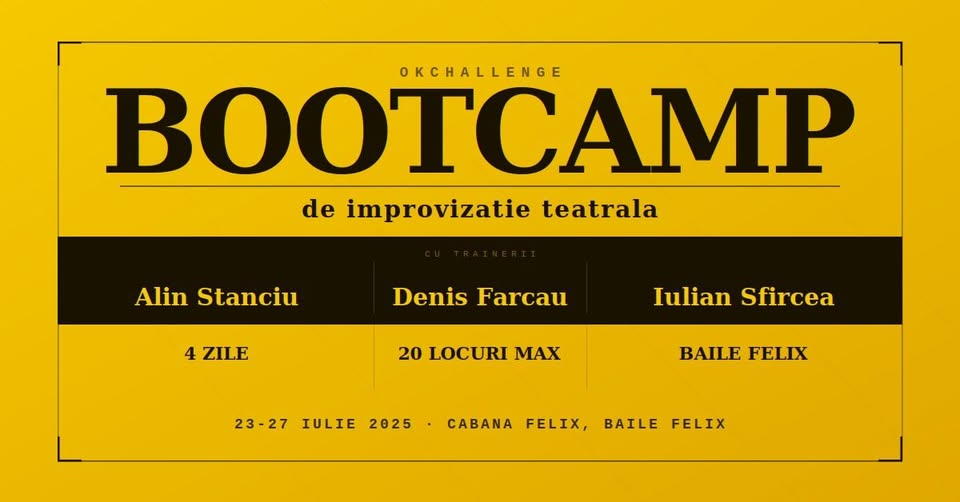 BOOTCAMP OKCHALLENGE - Improvizație teatrală