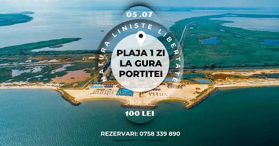 Plaja 1 zi la Gura Portitei – 100 Lei